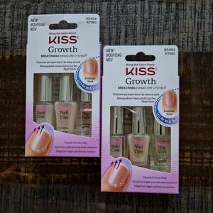 2 Kiss Growth Breathable Shield Manicure System ~ Nourish & Grow Nails BNIP